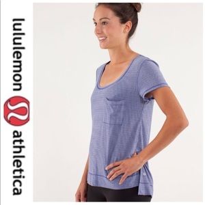 lululemon athletica Blue Short Sleeve Tee